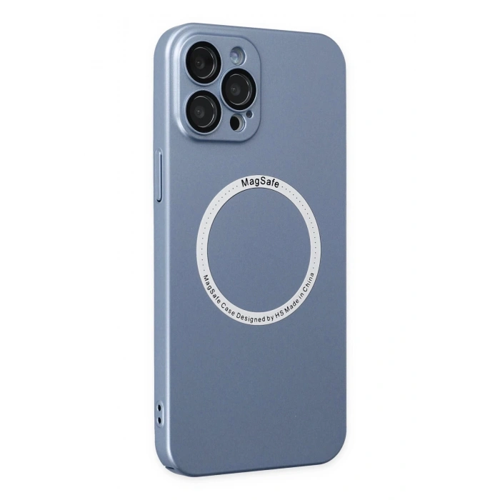 Durukar®  iPhone 12 Pro Kılıf Jack Magneticsafe Lens Silikon - Sierra Blue