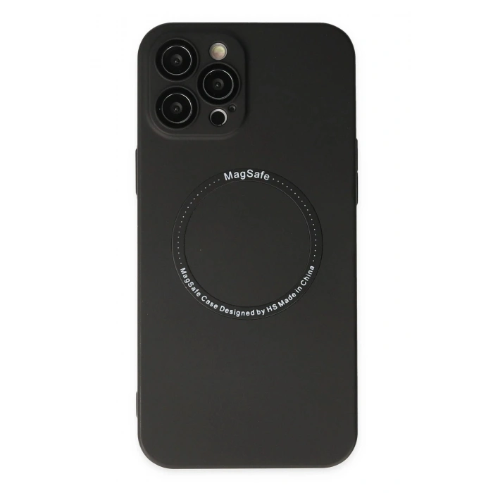 Durukar®  iPhone 12 Pro Kılıf Jack Magneticsafe Lens Silikon - Siyah