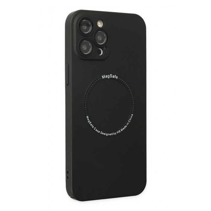 Durukar®  iPhone 12 Pro Kılıf Jack Magneticsafe Lens Silikon - Siyah