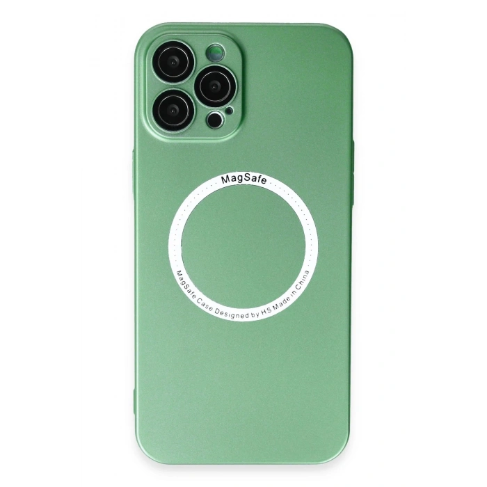 Durukar®  iPhone 12 Pro Kılıf Jack Magneticsafe Lens Silikon - Yeşil