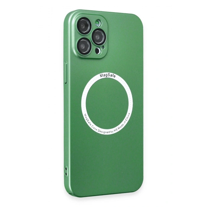 Durukar®  iPhone 12 Pro Kılıf Jack Magneticsafe Lens Silikon - Yeşil