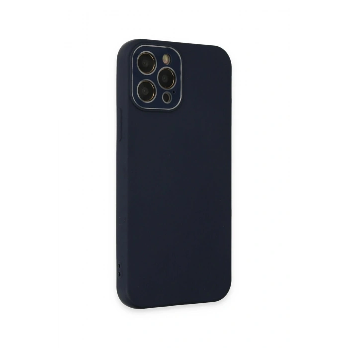 Durukar®  iPhone 12 Pro Kılıf Lansman Glass Kapak - Lacivert