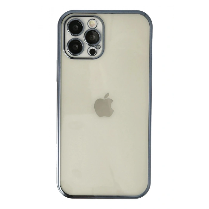 Durukar®  iPhone 12 Pro Kılıf  Lensli Silikon - Lacivert
