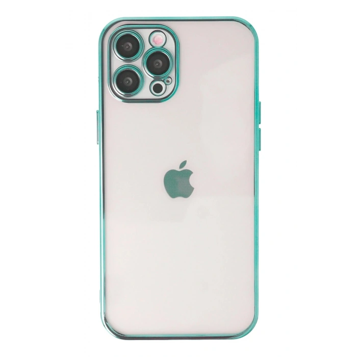 Durukar®  iPhone 12 Pro Kılıf  Lensli Silikon - Yeşil