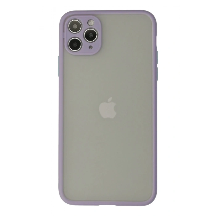 Durukar®  iPhone 12 Pro Kılıf Montreal Silikon Kapak - Mor