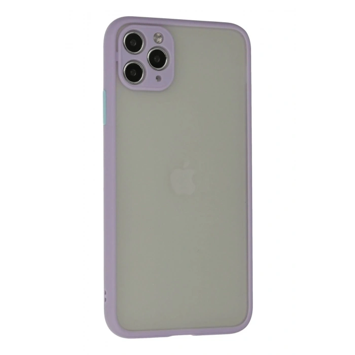 Durukar®  iPhone 12 Pro Kılıf Montreal Silikon Kapak - Mor