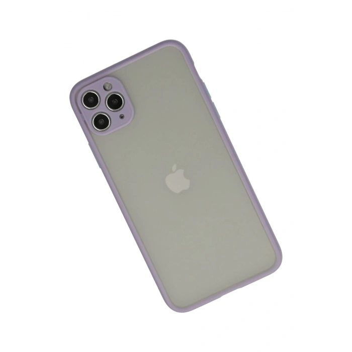 Durukar®  iPhone 12 Pro Kılıf Montreal Silikon Kapak - Mor