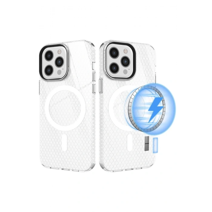 Durukar®  iPhone 12 Pro Max Kılıf Beta Magneticsafe Silikon - Şeffaf