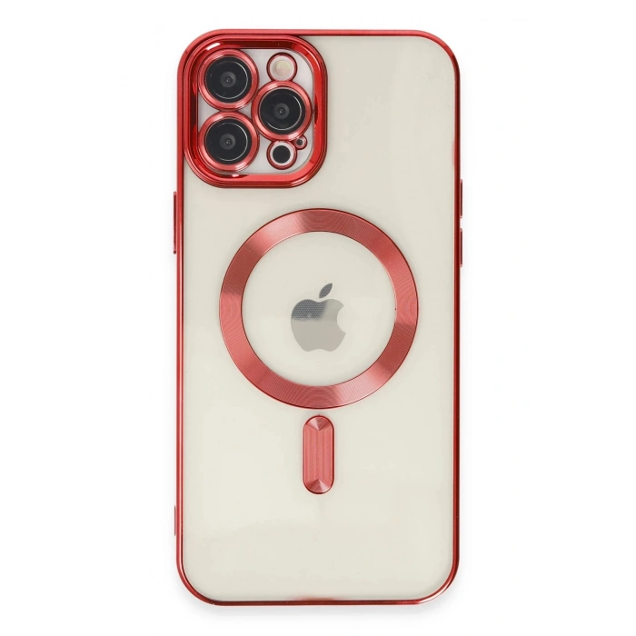Durukar®  iPhone 12 Pro Max Kılıf Kross Magneticsafe Kapak - Kırmızı