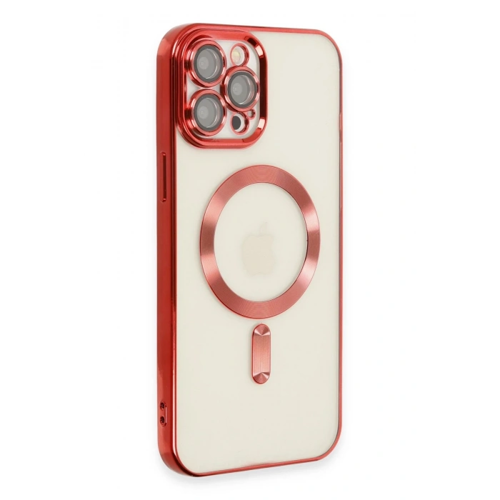 Durukar®  iPhone 12 Pro Max Kılıf Kross Magneticsafe Kapak - Kırmızı