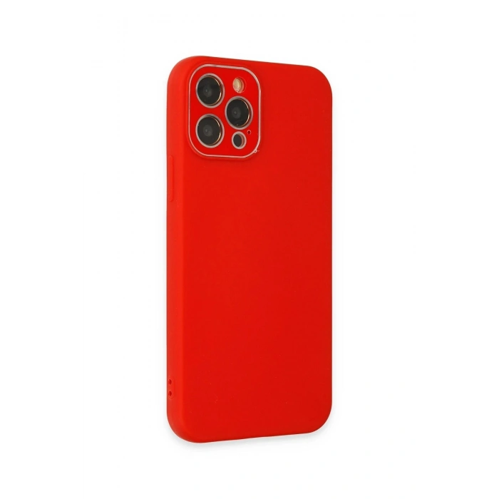 Durukar®  iPhone 12 Pro Max Kılıf Lansman Glass Kapak - Kırmızı