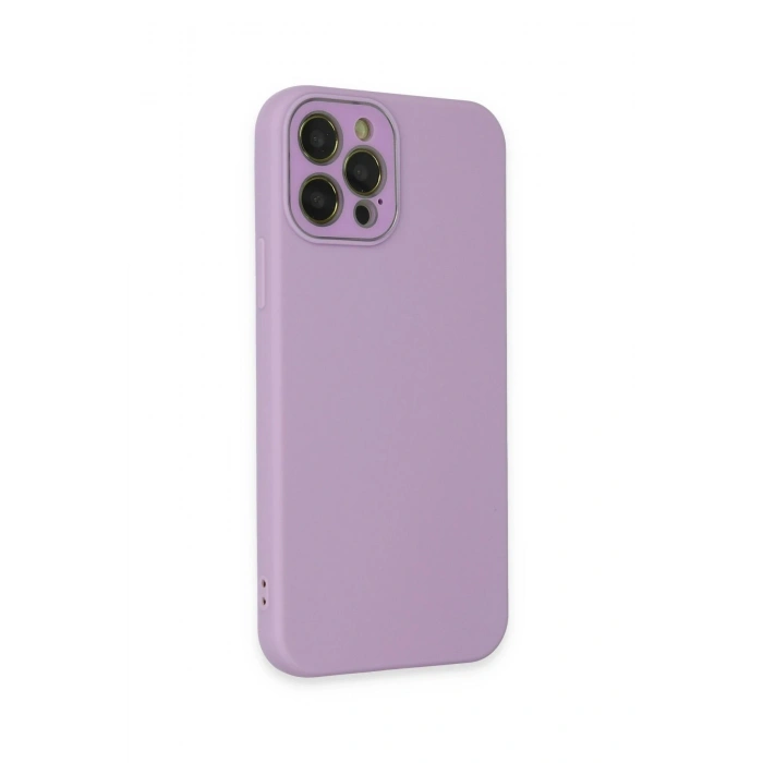 Durukar®  iPhone 12 Pro Max Kılıf Lansman Glass Kapak - Lila