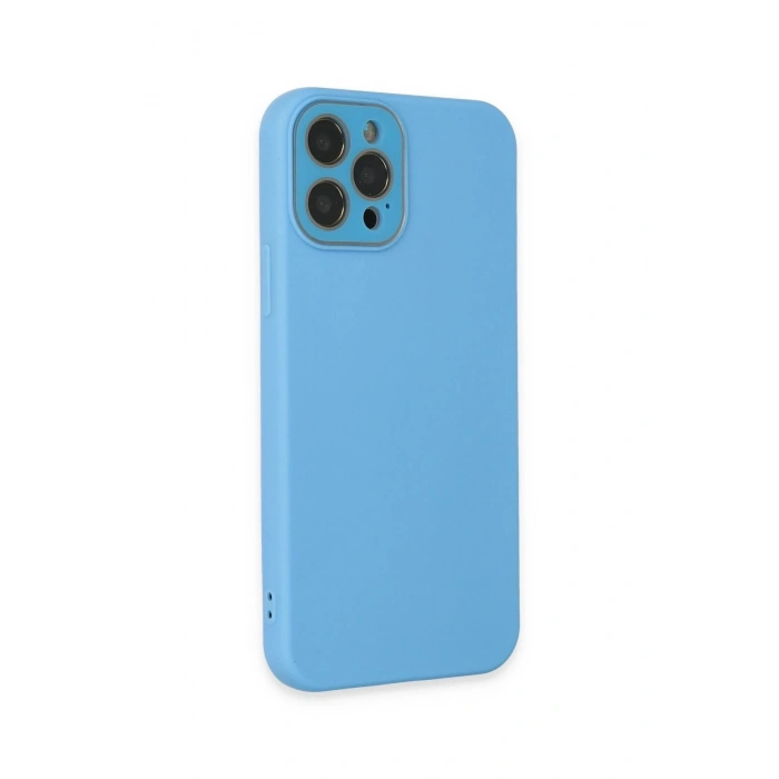 Durukar®  iPhone 12 Pro Max Kılıf Lansman Glass Kapak - Mavi