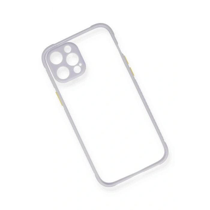 Durukar®  iPhone 12 Pro Max Kılıf Miami Şeffaf Silikon - Lila
