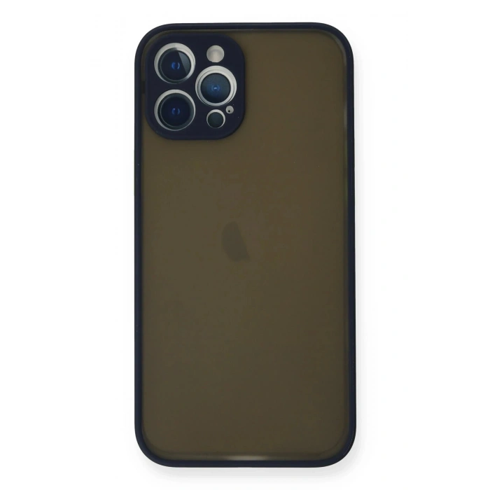 Durukar®  iPhone 12 Pro Max Kılıf Montreal Silikon Kapak - Lacivert