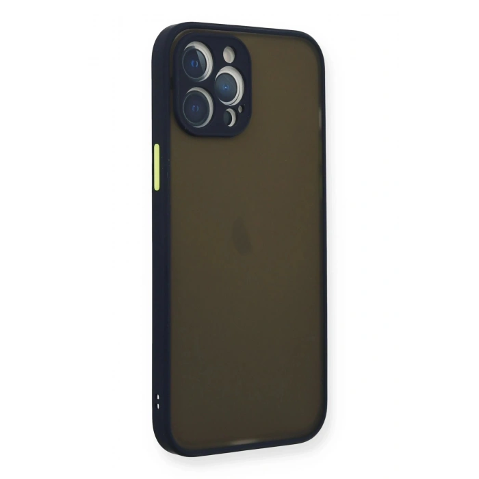 Durukar®  iPhone 12 Pro Max Kılıf Montreal Silikon Kapak - Lacivert