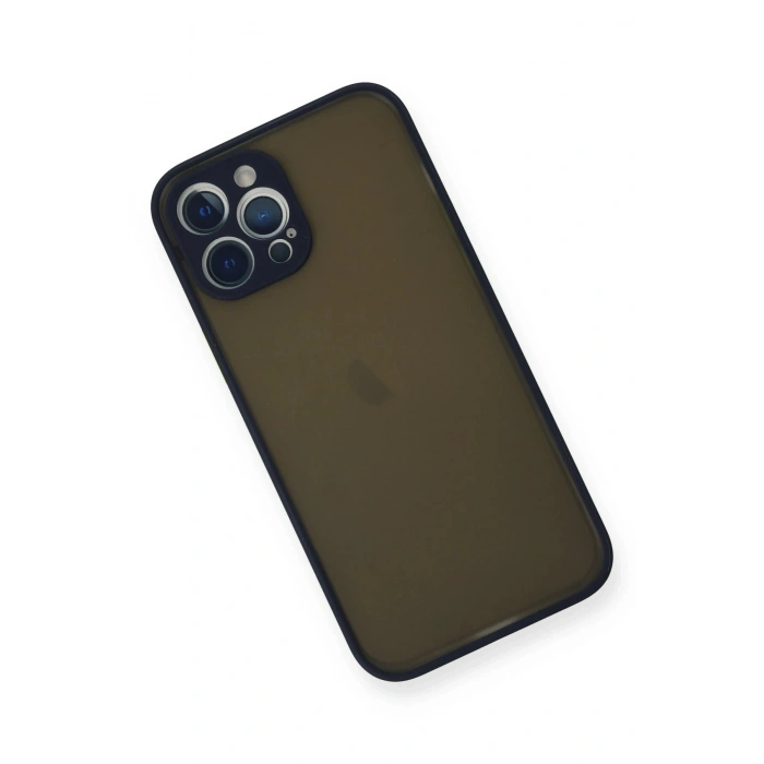 Durukar®  iPhone 12 Pro Max Kılıf Montreal Silikon Kapak - Lacivert
