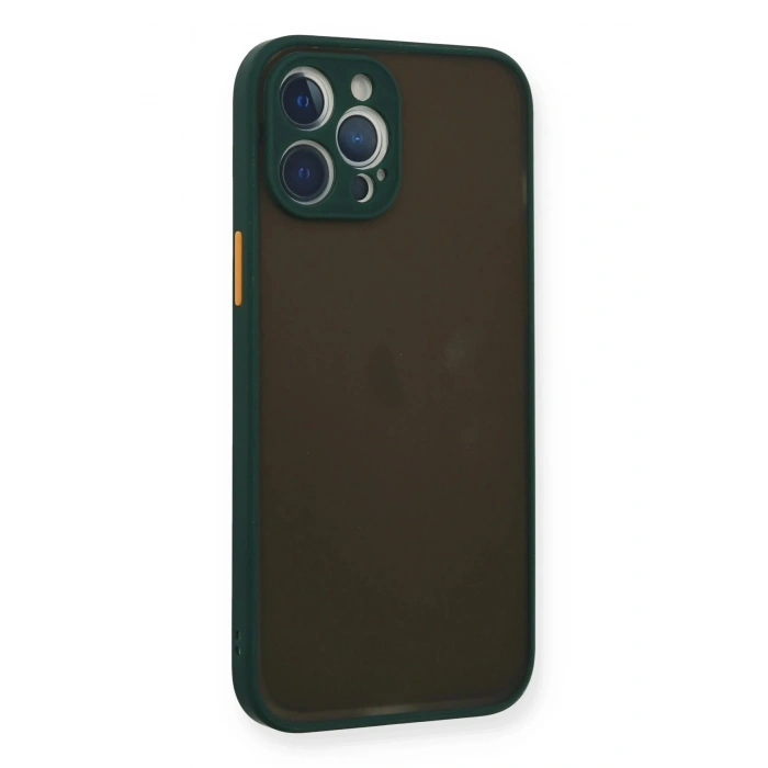 Durukar®  iPhone 12 Pro Max Kılıf Montreal Silikon Kapak - Yeşil