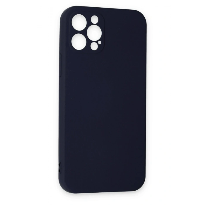 Durukar®  iPhone 12 Pro Max Kılıf Nano içi Kadife Silikon - Lacivert