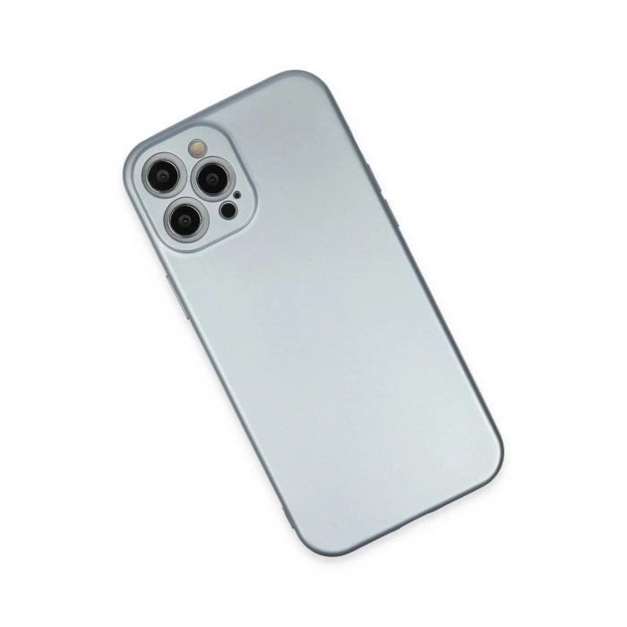 Durukar®  iPhone 12 Pro Max Kılıf Nano içi Kadife Silikon - Sky Blue