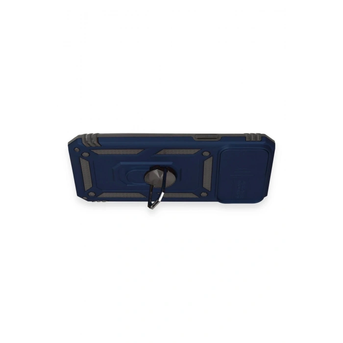 Durukar®  iPhone 12 Pro Max Kılıf Pars Lens Yüzüklü Silikon - Lacivert