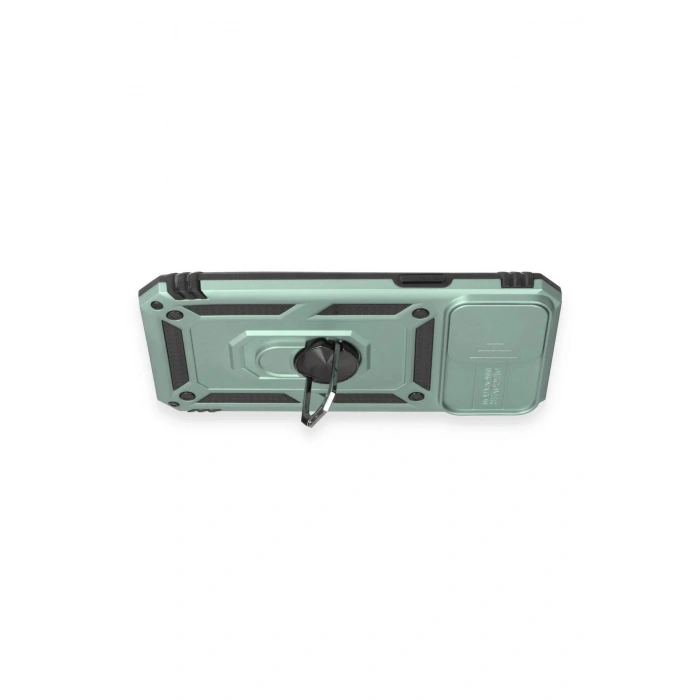 Durukar®  iPhone 12 Pro Max Kılıf Pars Lens Yüzüklü Silikon - Yeşil