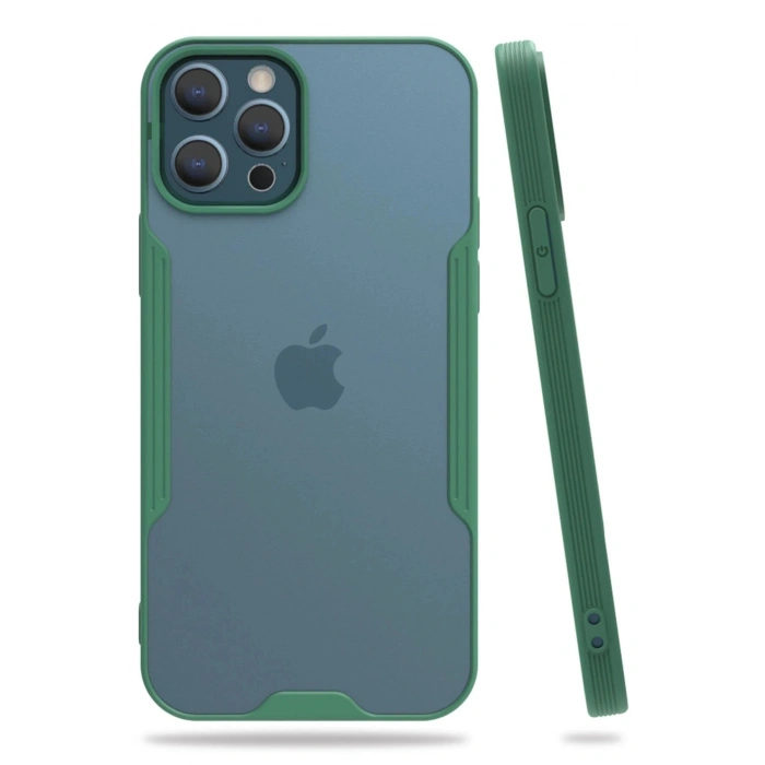 Durukar®  iPhone 12 Pro Max Kılıf Platin Silikon - Yeşil