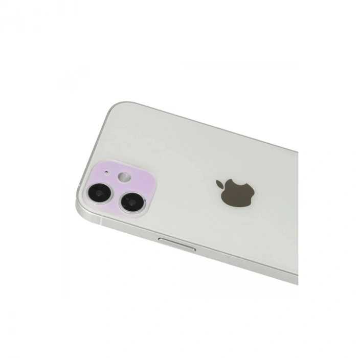 Durukar®  iPhone 12 Rainbow Kamera Lens Koruma Cam - Mor