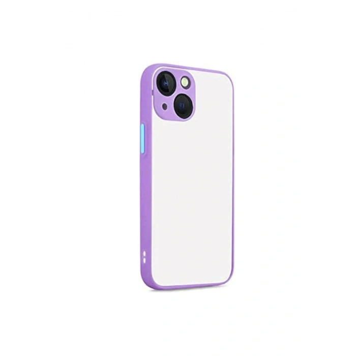 Durukar®  iPhone 13 Kılıf Montreal Silikon Kapak - Mor