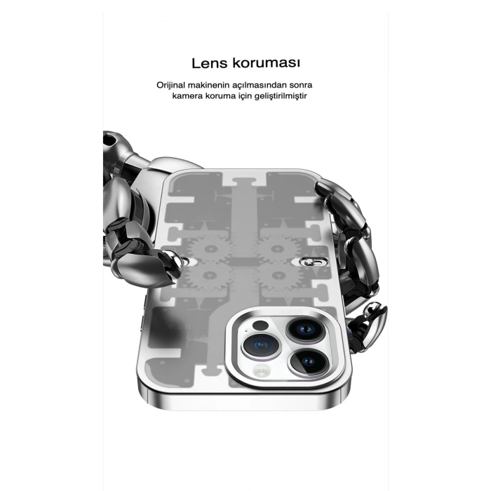 Durukar®  iPhone 13 Pro Kılıf Mekanik Bumper Kapak - Siyah