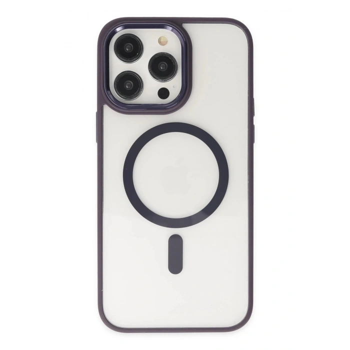 Durukar®  iPhone 13 Pro Kılıf Room Magneticsafe Silikon - Derin Mor