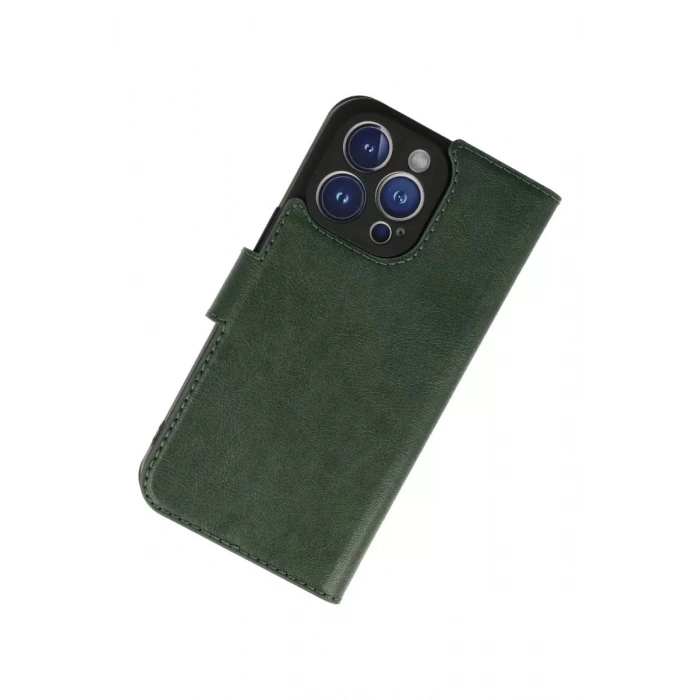 Durukar®   iPhone 13 Pro Kılıf Trend S Plus Kapaklı Kılıf - Yeşil