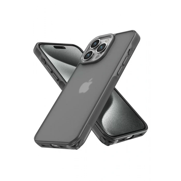 Durukar®   iPhone 13 Pro Max Kılıf Elegant Kapak - Titan Gri