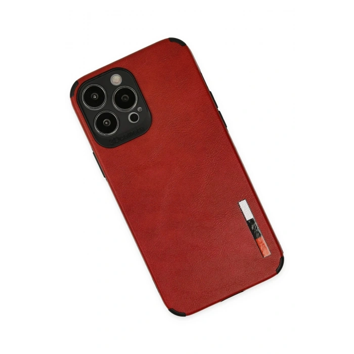 Durukar®  iPhone 13 Pro Max Kılıf Loop Deri Silikon - Kırmızı
