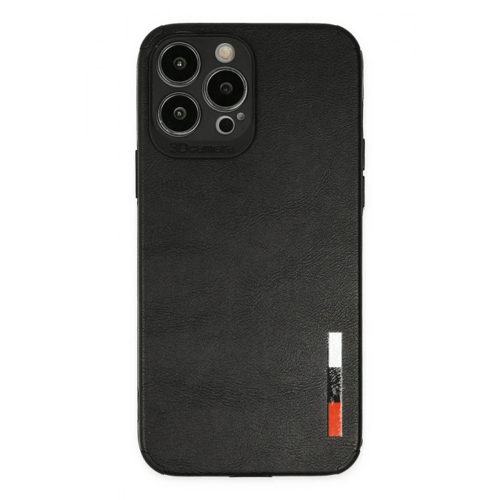 Durukar®  iPhone 13 Pro Max Kılıf Loop Deri Silikon - Siyah