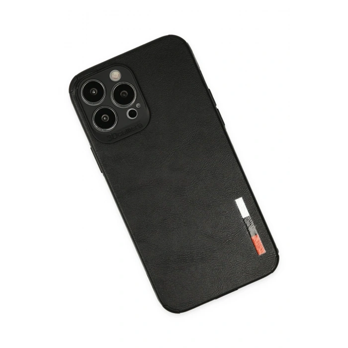 Durukar®  iPhone 13 Pro Max Kılıf Loop Deri Silikon - Siyah