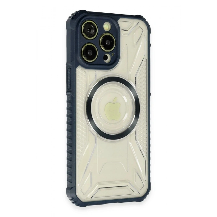 Durukar®   iPhone 13 Pro Max Kılıf Prag Magneticsafe Kapak - Lacivert