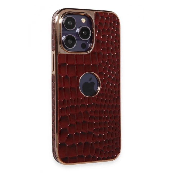 Durukar®  iPhone 13 Pro Max Kılıf Snake Kapak - Bordo