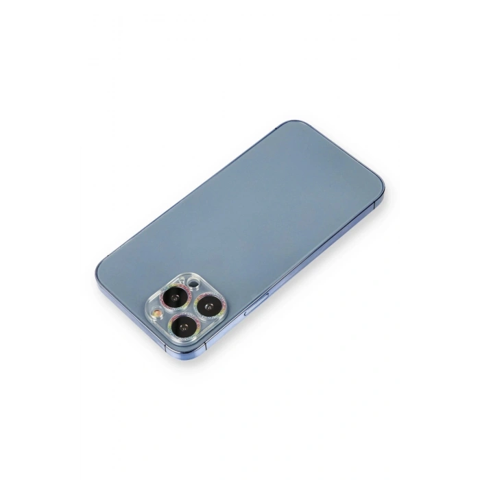 Durukar®  iPhone 13 Pro Max Shine Kamera Lens Koruma Cam - Rainbow