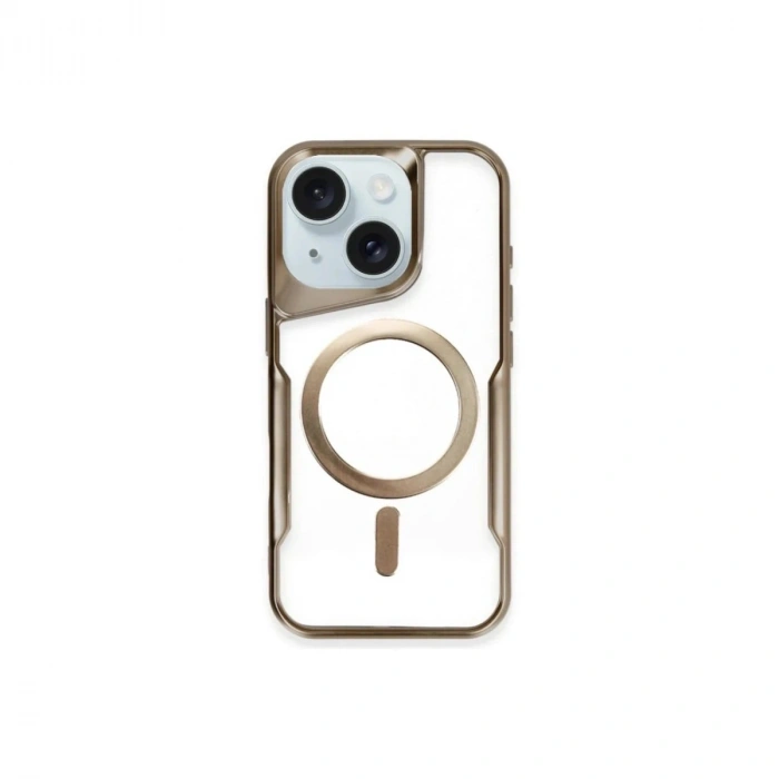 Durukar®  iPhone 14 Kılıf Boyi Magsafe Silikon Kapak - Kahverengi