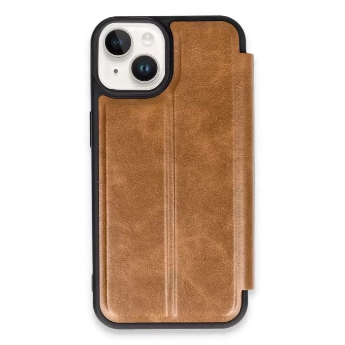 Durukar®   iPhone 14 Kılıf Flip Cover - Taba