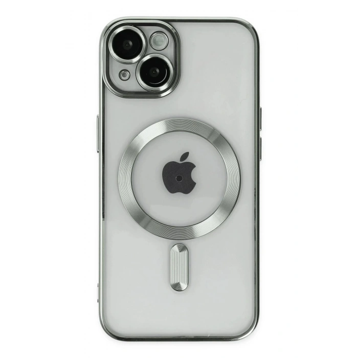 Durukar®  iPhone 14 Kılıf Kross Magneticsafe Kapak - Gümüş