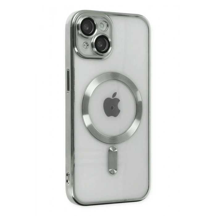 Durukar®  iPhone 14 Kılıf Kross Magneticsafe Kapak - Gümüş