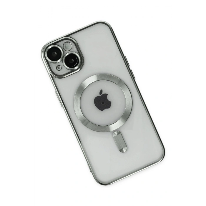 Durukar®  iPhone 14 Kılıf Kross Magneticsafe Kapak - Gümüş