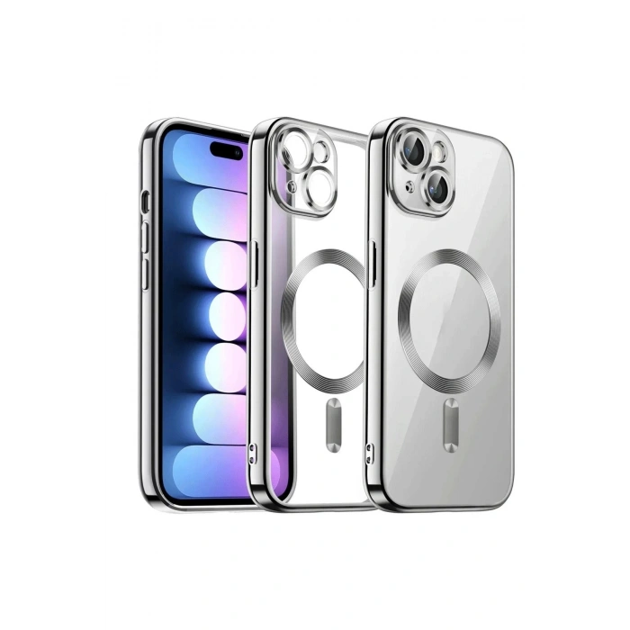 Durukar®  iPhone 14 Kılıf Kross Magneticsafe Kapak - Titan Gri