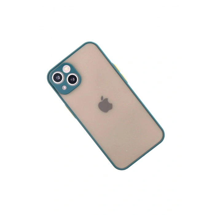 Durukar®  iPhone 14 Kılıf Montreal Silikon Kapak - Yeşil