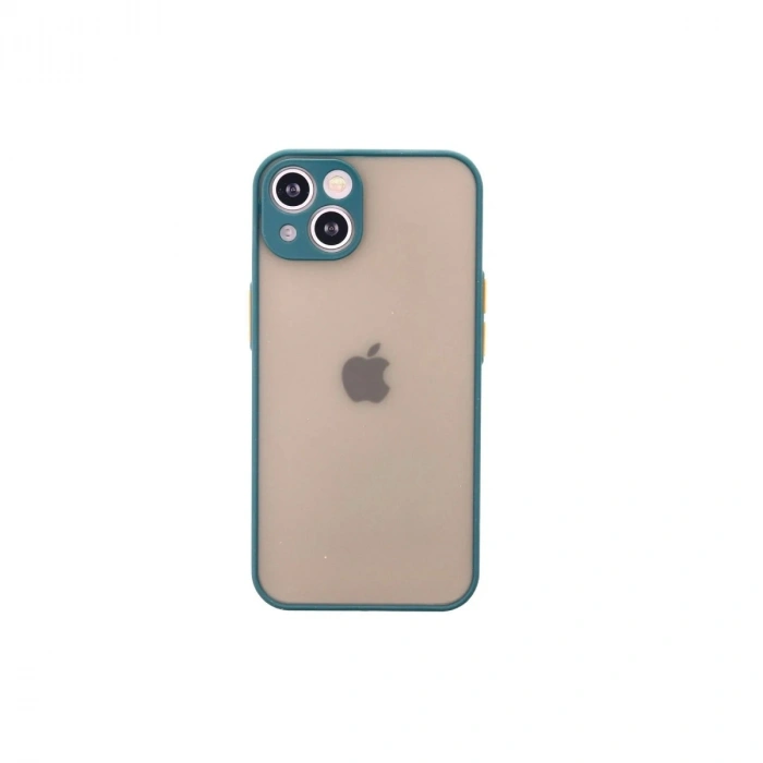 Durukar®  iPhone 14 Kılıf Montreal Silikon Kapak - Yeşil