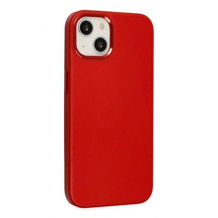 Durukar®  iPhone 14 Plus Kılıf Asya Deri Silikon - Kırmızı