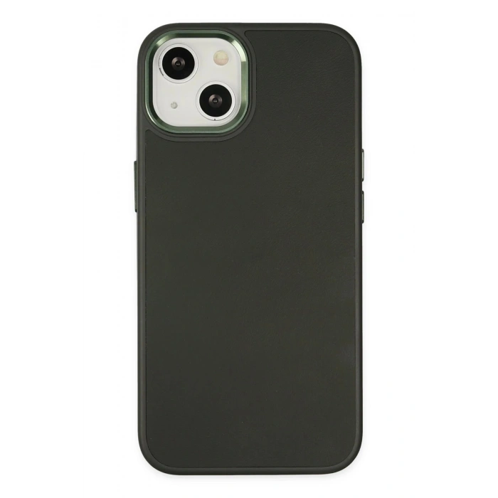 Durukar®  iPhone 14 Plus Kılıf Asya Deri Silikon - Koyu Yeşil