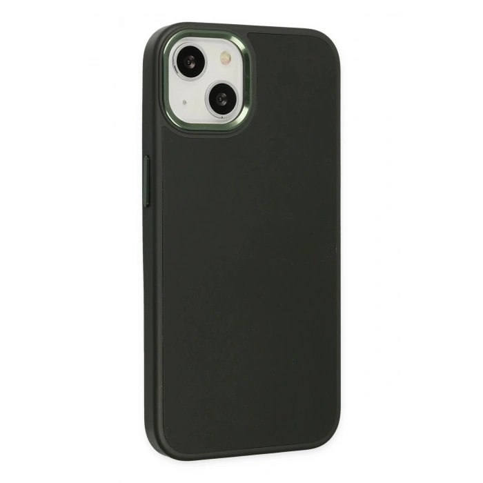 Durukar®  iPhone 14 Plus Kılıf Asya Deri Silikon - Koyu Yeşil